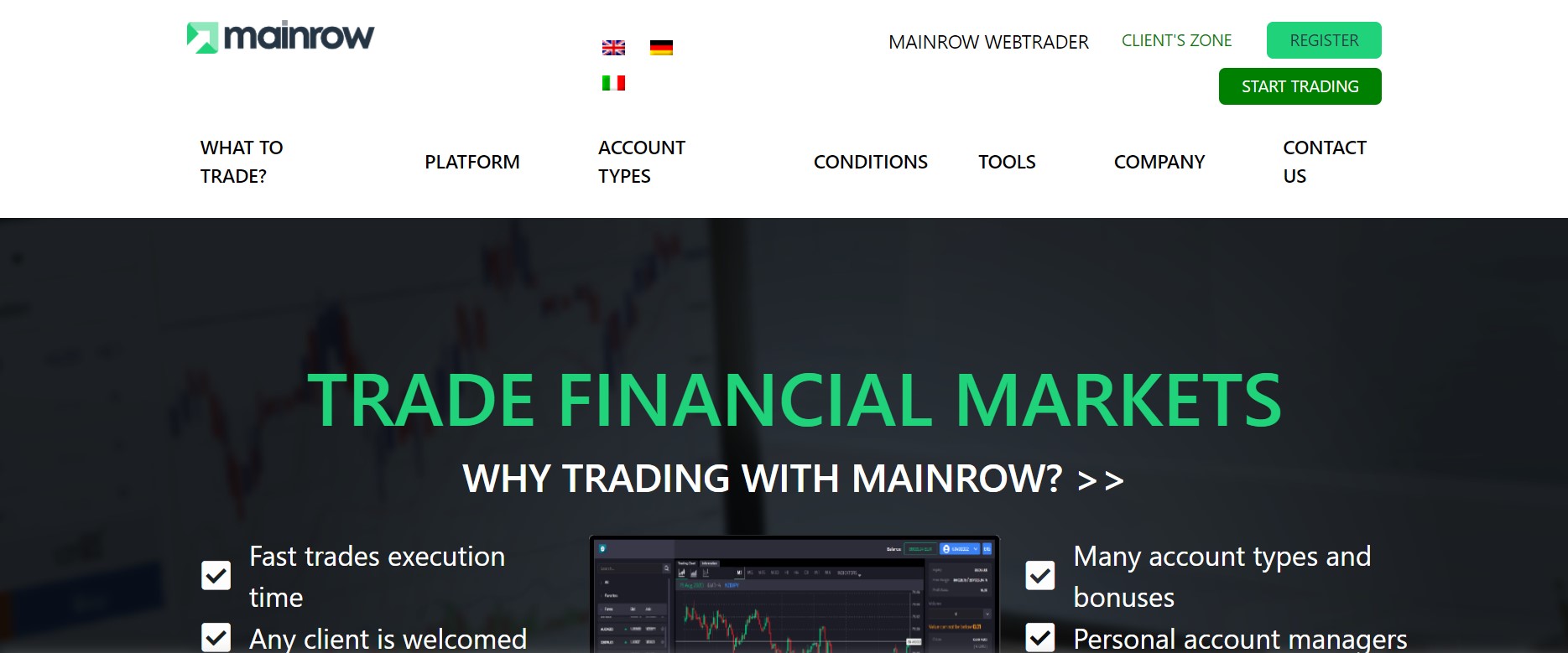 MAINROW website