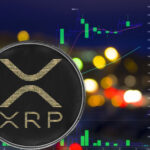 Coin,Cryptocurrency,Ripple,On,Night,City,Background,And,Chart.,Xrp